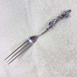 Artisan Sterling Silver Maritime Theme Lemon Fork